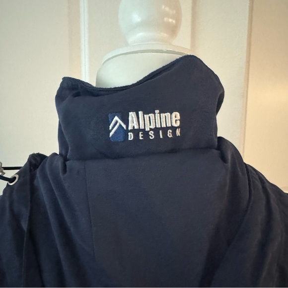 Vintage Authentic Alpine Design Navy and Light blue women’s Jacket - Picture 5 of 11